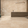 British Beige 60 x 120 cm Tile in modern bathroom