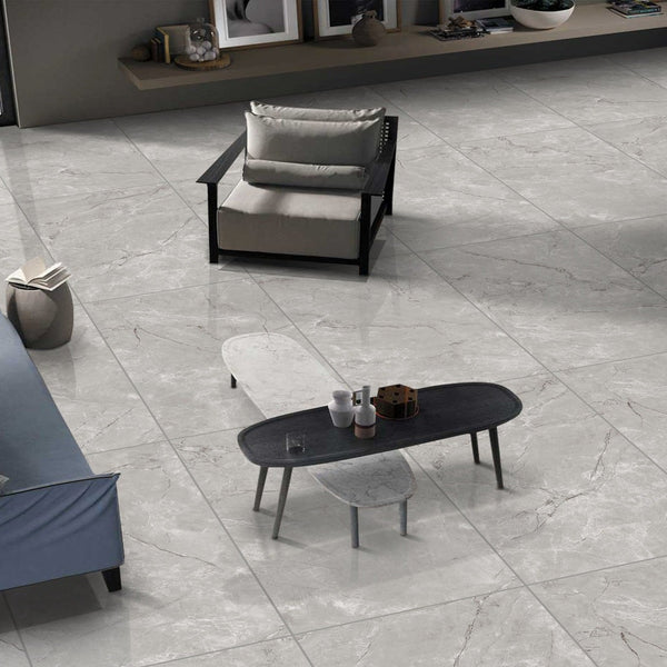 British Grey Tile in Living Room