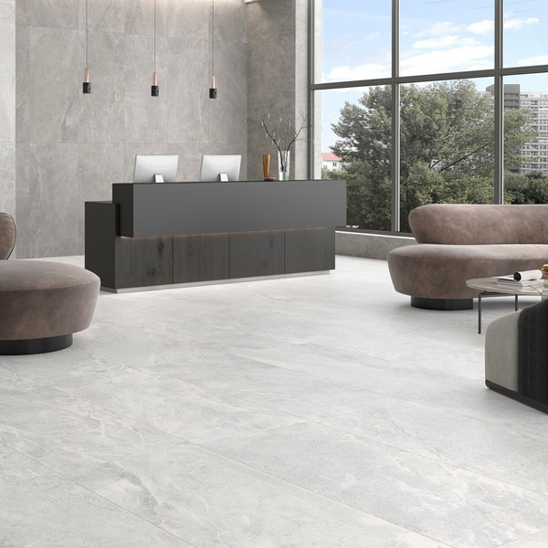 Lithos Perla Tile in reception area
