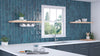Nissel Blue Tile on Kitchen Wall