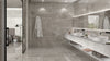 Daya Gris 60 x 120 Polished Glazed Porcelain Tile in Fancy Bathroom