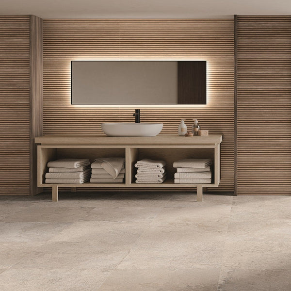 Toja Beige Acoustic Tile in Shower Room