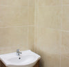 Bolonia Cream Wall Tiles with Hand Basin