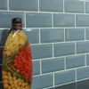 Metro Wall Tiles for Kitchens with Spice Jar - Blue Mist 7.5 x 15