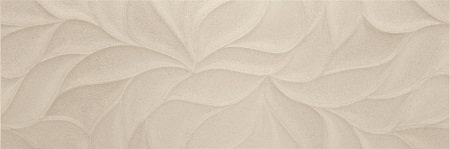 Avenue Grey Leaf relief decor tile 30 x 90 cm