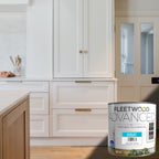 Fleetwood Advanced paint can in a kitchen setting