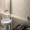 Avenue Gris 30 x 90 tile with Leaves relief decor