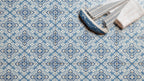 Antic Blue Tile on Floor