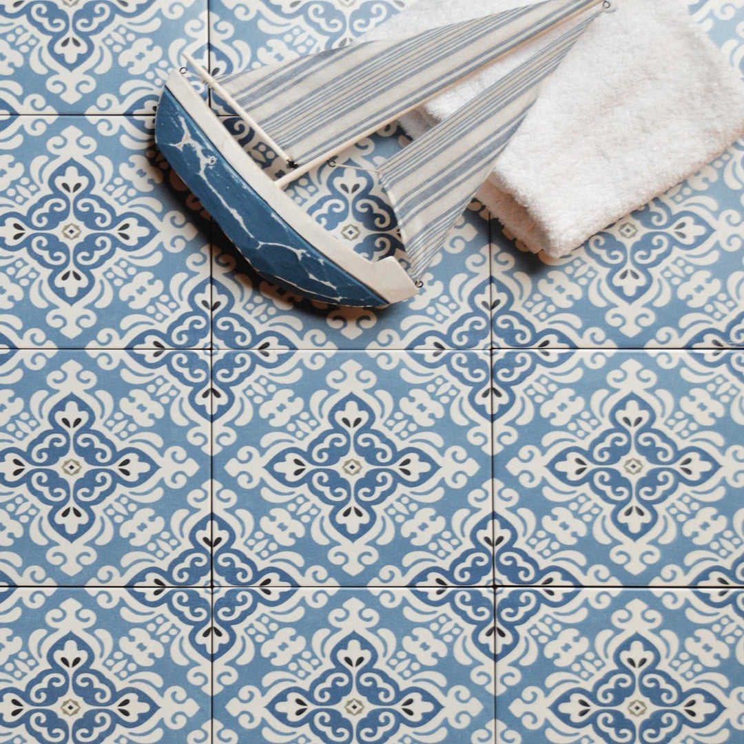 Antic Blue Tile on Floor