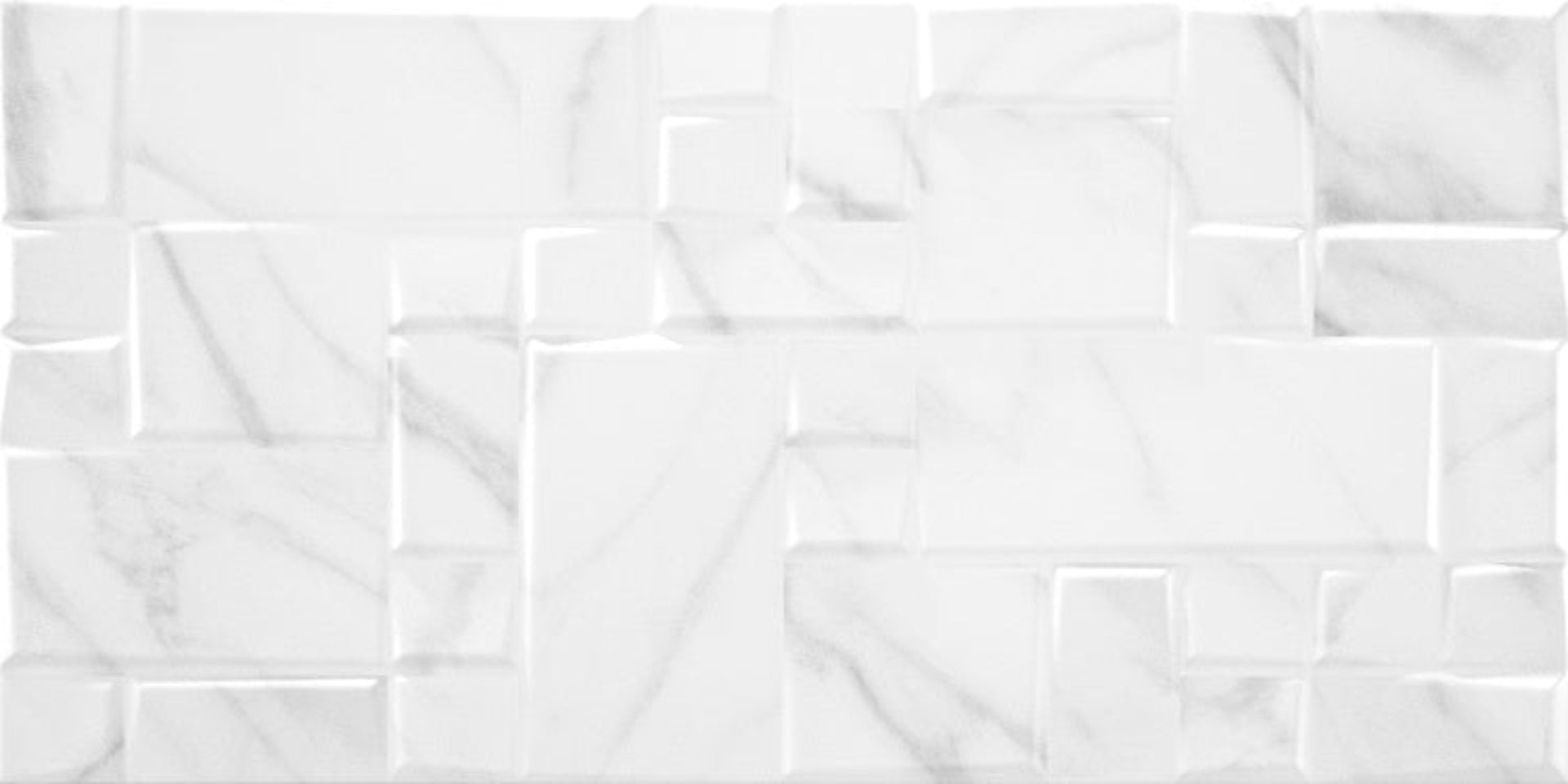 Aston White Qube Decor Tile