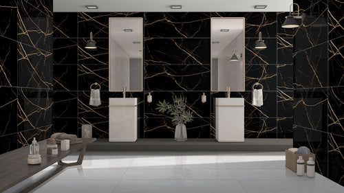 Atlantis Black and Gold in Luxury Shower Room