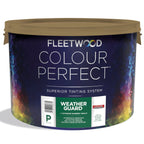Fleetwood Colour Perfect paint container with colorful label on a white background