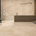British Beige 60 x 120 cm Tile in modern bathroom
