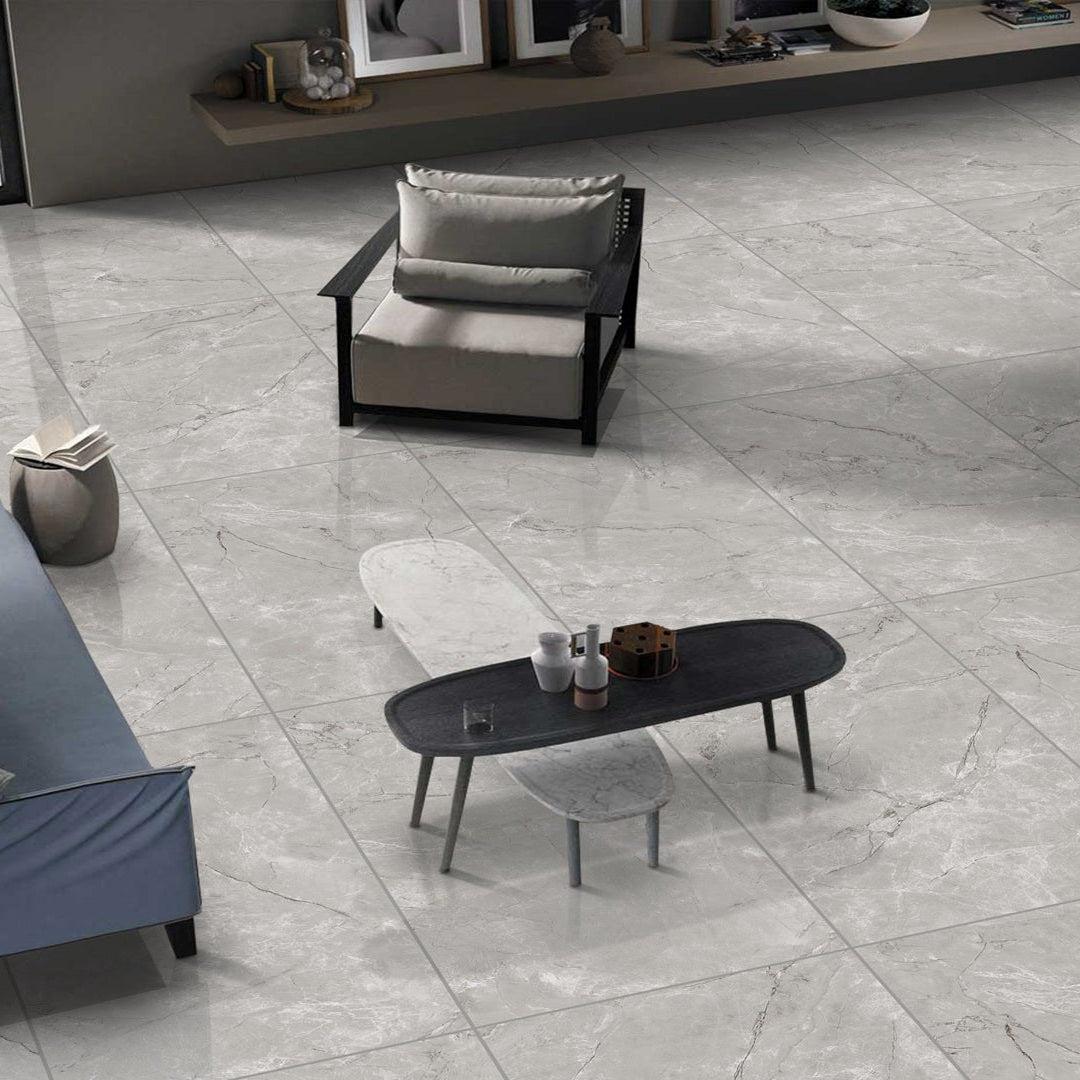 British Grey Tile in Living Room