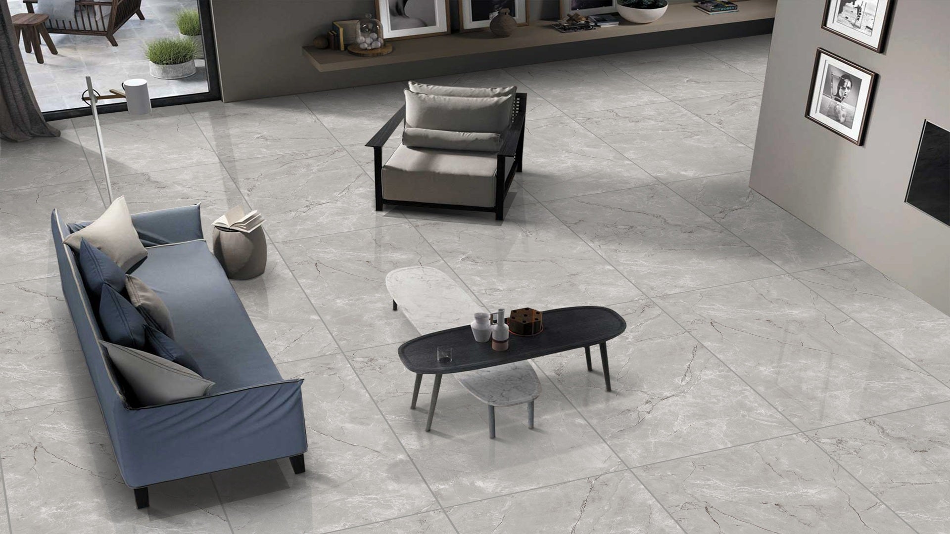 British Grey Tile in Living Room 2