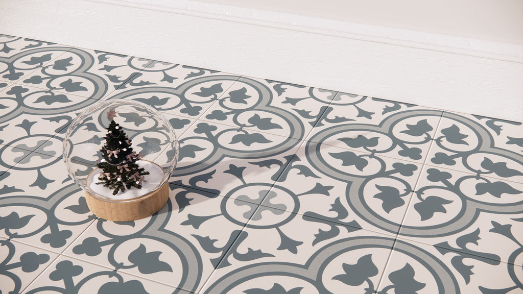 Dover Grey Tile with Snow Globe