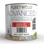 Fleetwood Advanced paint can on a white background