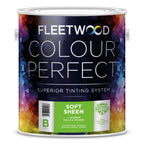 Fleetwood Colour Perfect paint can with colorful label on a white background