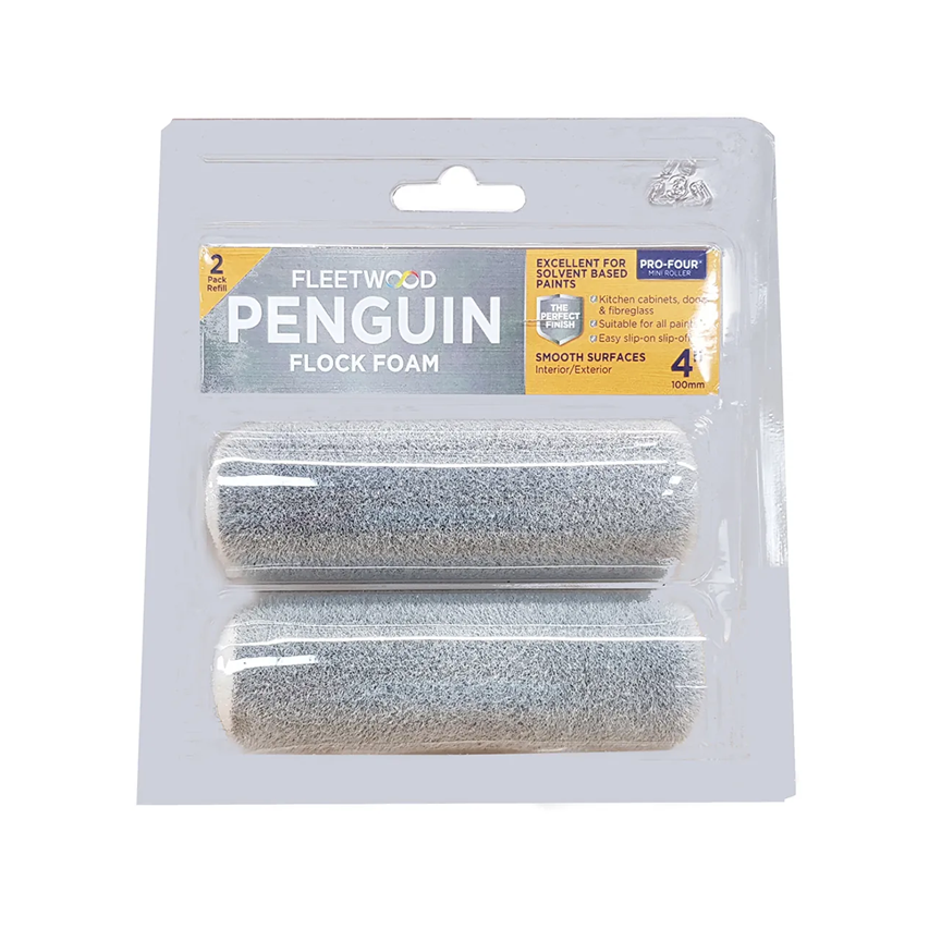 Flock Roller Glosser Foam Sleeves 2 Pack 4 Inch