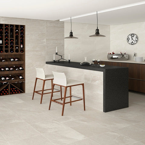 Galway Grey Tile in Modern Kitchen 