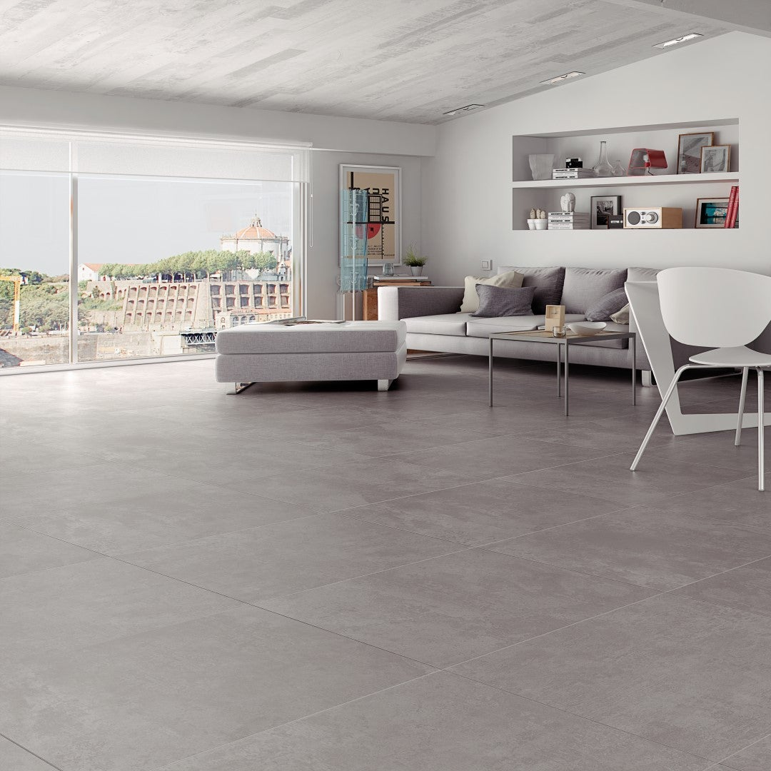 Durable Cement Effect Floor Tiles 60 x 60 cm