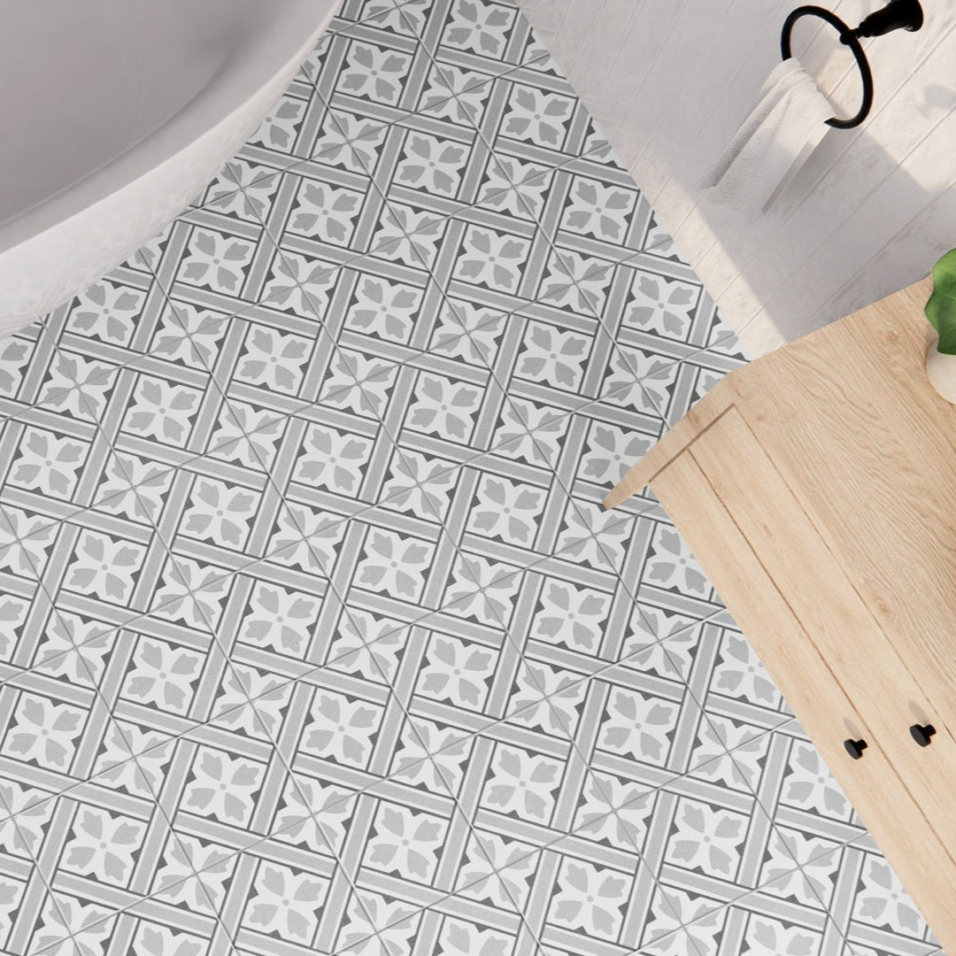 Howard Grey on Bathroom Floor