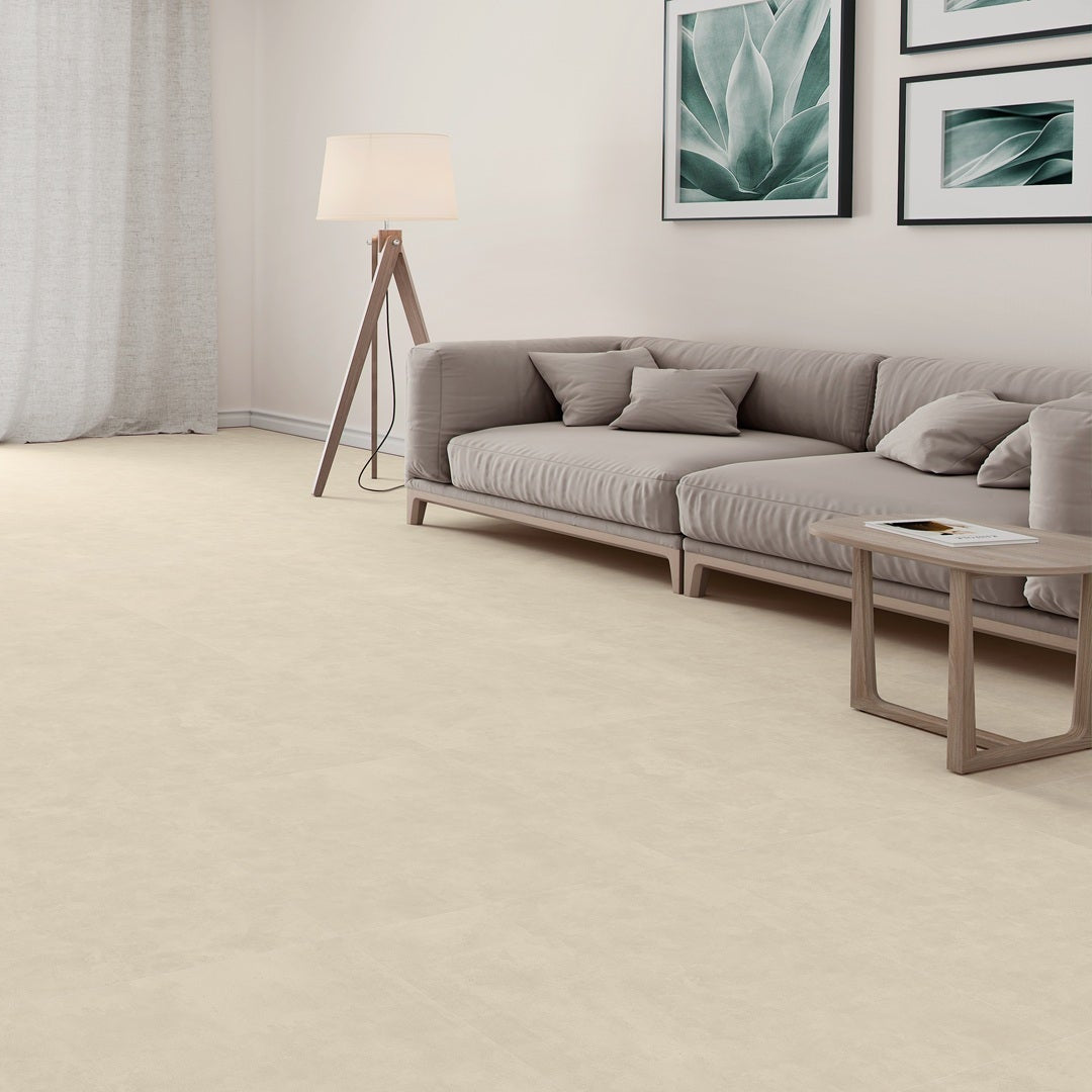 Lardenne Cream Tile in Large Living Area