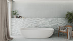 Lardenne Grey Tile with Freestanding Bathtub
