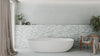 Lardenne Grey Tile with Freestanding Bathtub