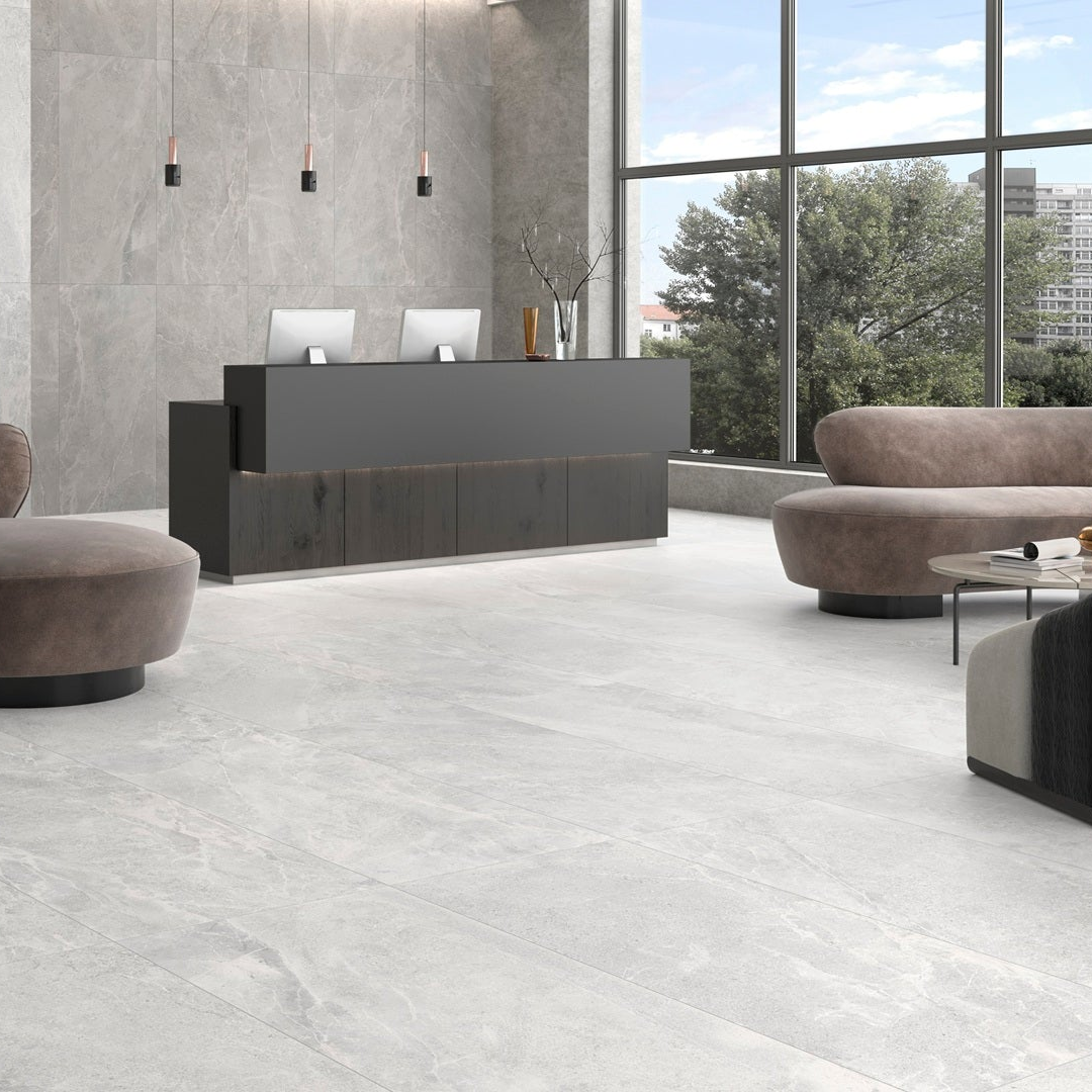 Lithos Perla Tile in reception area