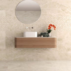 Moonstone Stone Tiles on Bathroom Wall