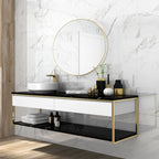 Palatina Glossy 30 x 60 Tile in Large Bathroom