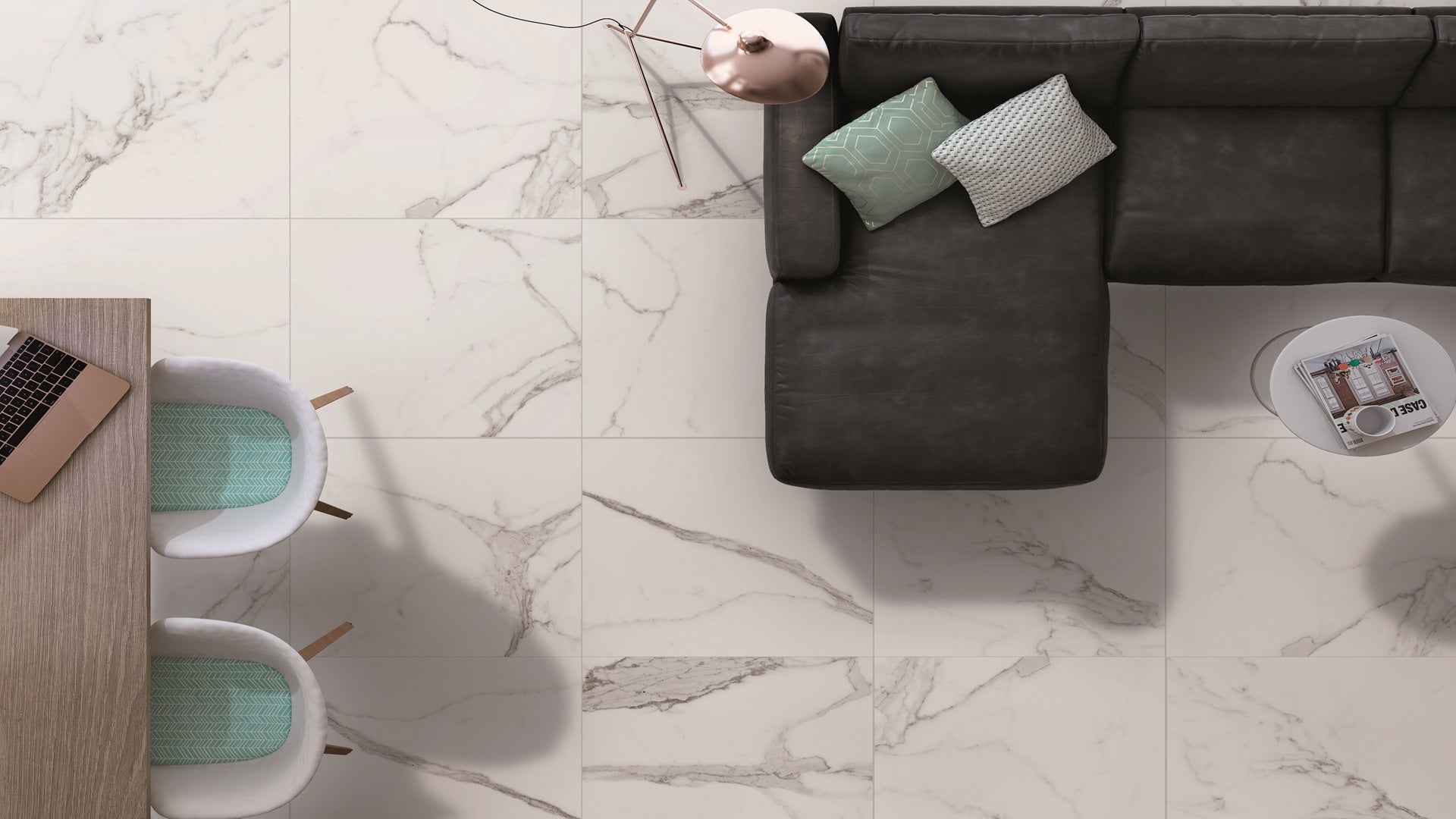 Palatina Matt 60 x 60 tile in kitchen