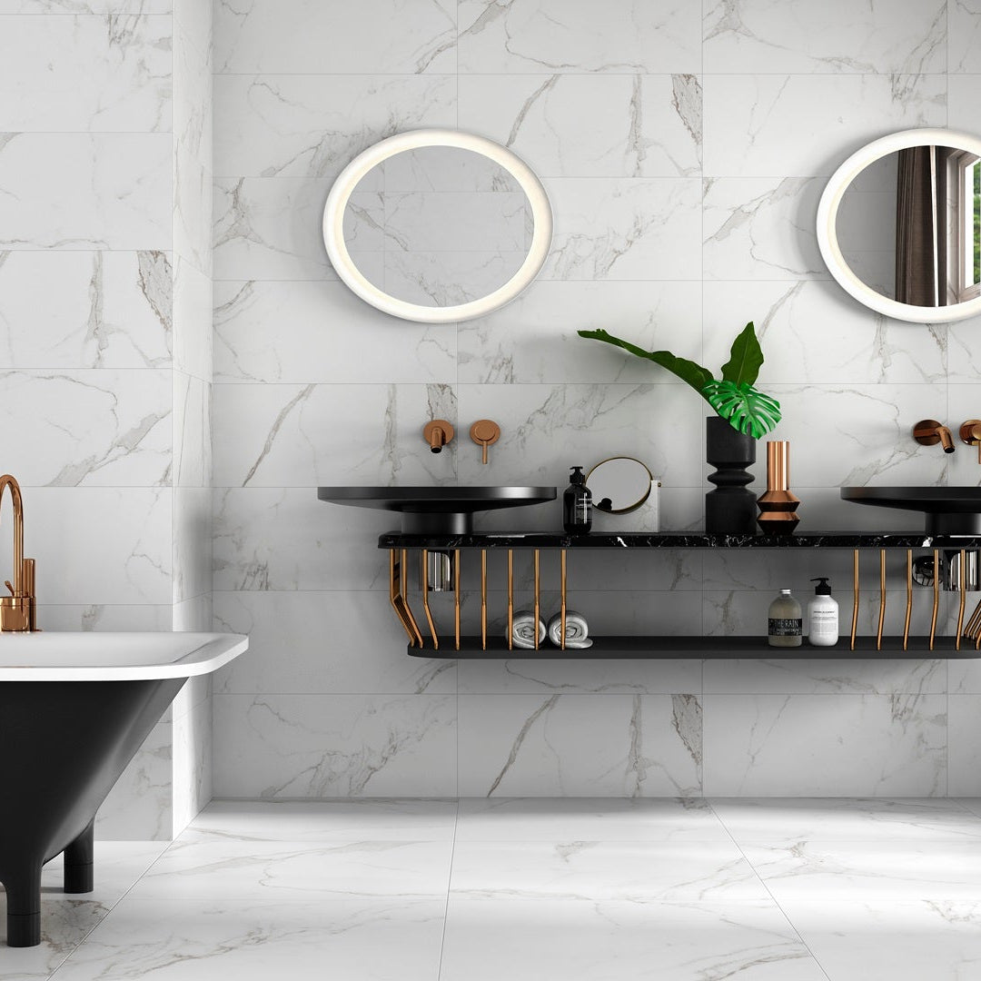 Palatina Matt Tile in Modern Bathroom