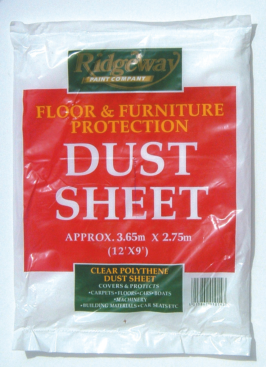 Ridgeway Plastic Dust Sheet 12ft x 9ft