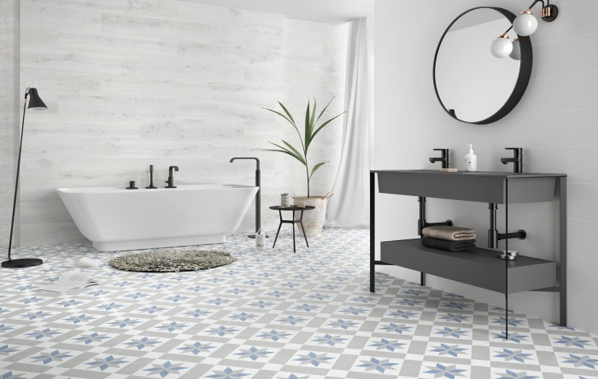 Surrey Tile in Large Bathroom