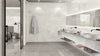 Daya White 60 x 120 Polished Glazed Porcelain Tile in Modern Bathroom