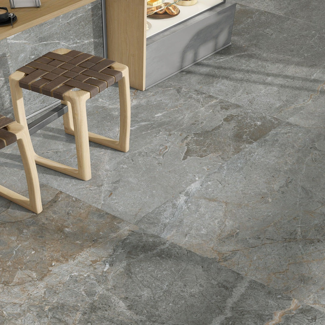 Toscana Gris Tile at Breakfast Bar