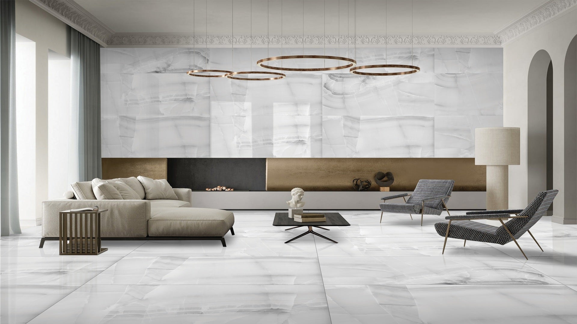 Vendome 60 x 120 Tile in Living Room
