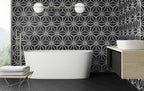 Osaka Black tile in Modern Bathroom