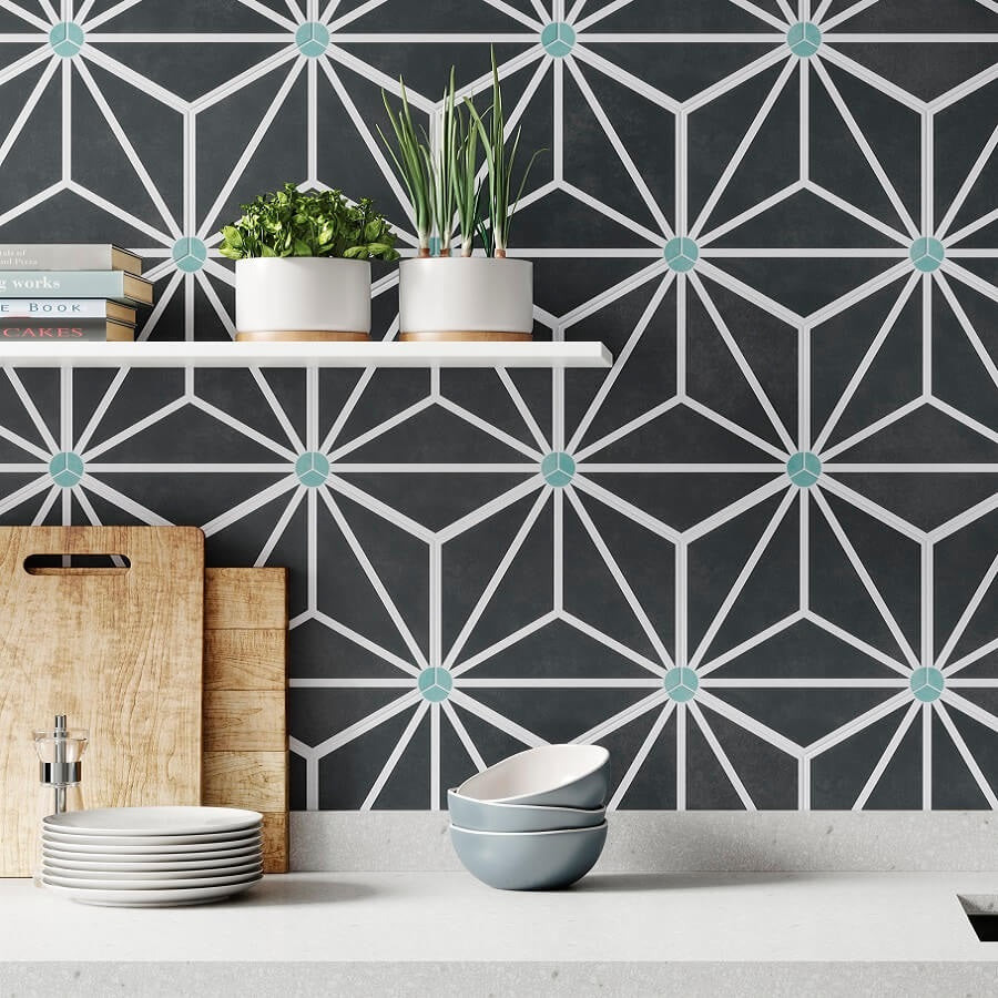 Osaka Charcoal on Kitchen Wall