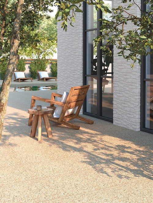 Brickstone White on Exterior Wall