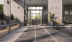 Aston Dark Outdoor Tile in Modern Courtyard