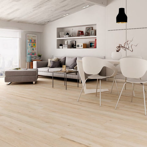 Atelier Beige Wood Effect Tiles in Modern Apartment