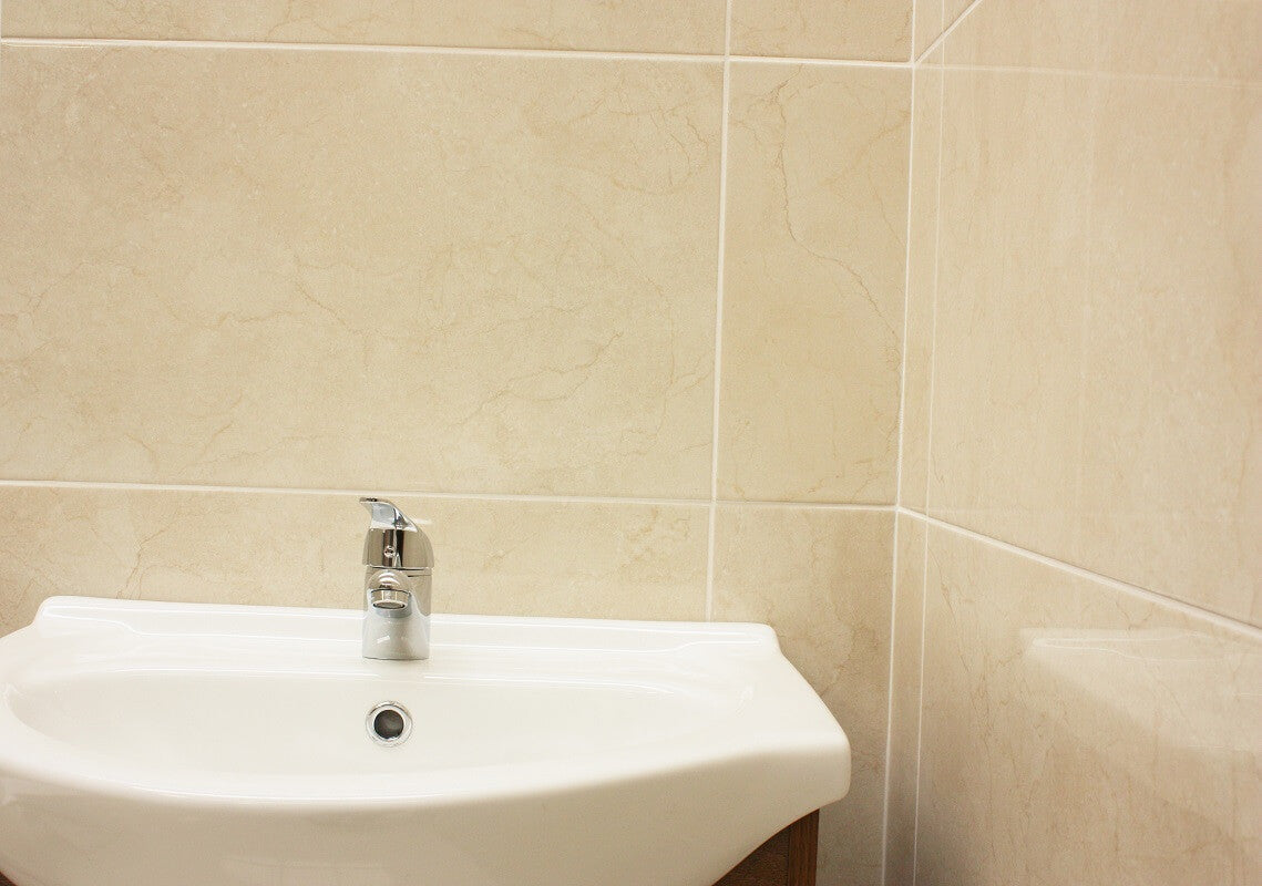 Bolonia Marble Effect Wall Tiles with Hand Basin