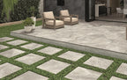 Burning Grey 2cm Thick Outdoor Tiles in Garden