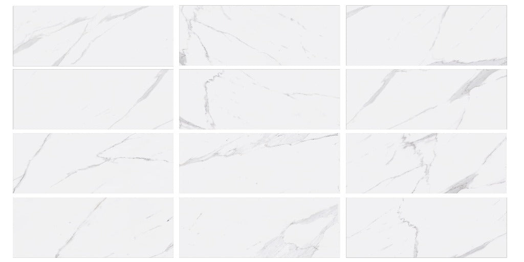 Sample Tiles of Carrara 60 x 120 Porcelain
