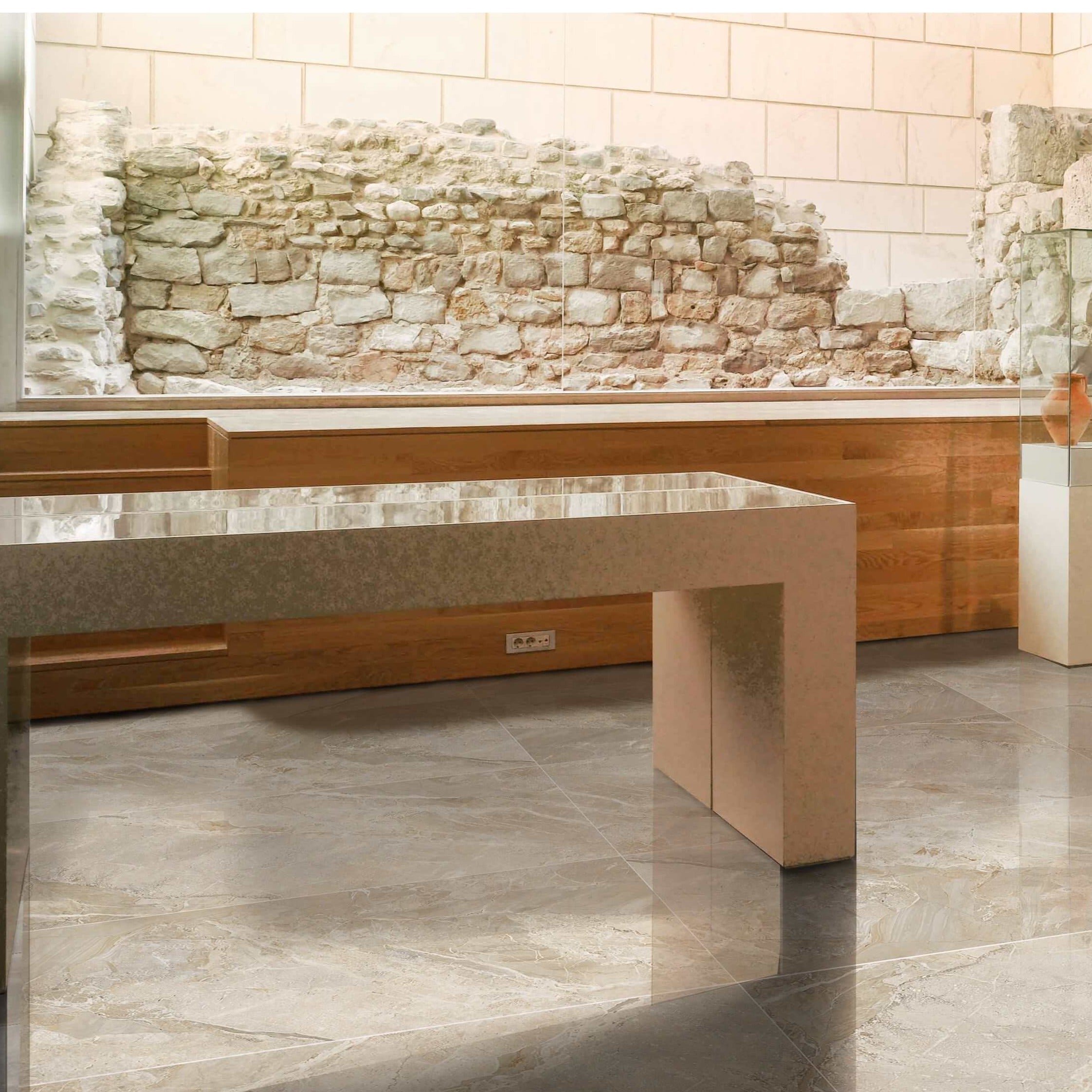 Gemmas Amber Polished Glazed Porcelain Floor Tile 