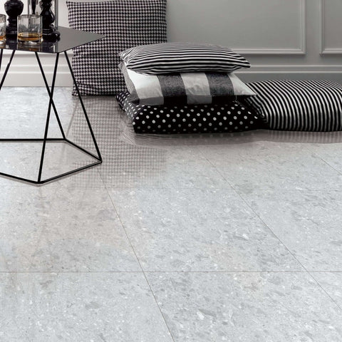 Granite Grey Tile in Trendy Apartment