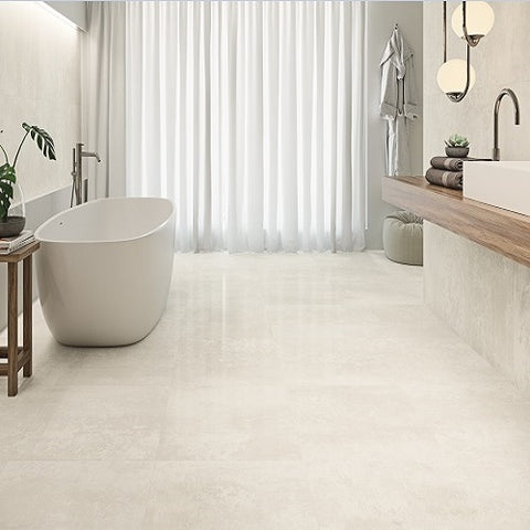 Haden Arctic Lappato Tile with free Standing Bath